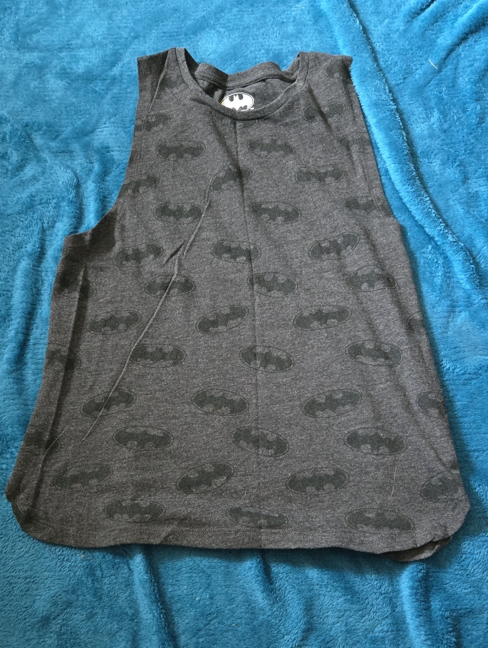 3/$20 Batman Womans Dark Gray Tank Top with Logo Print
